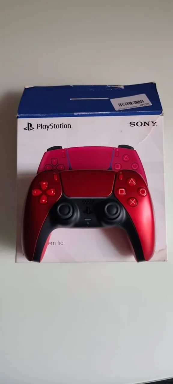 Controle PS5 vermelho seminovo