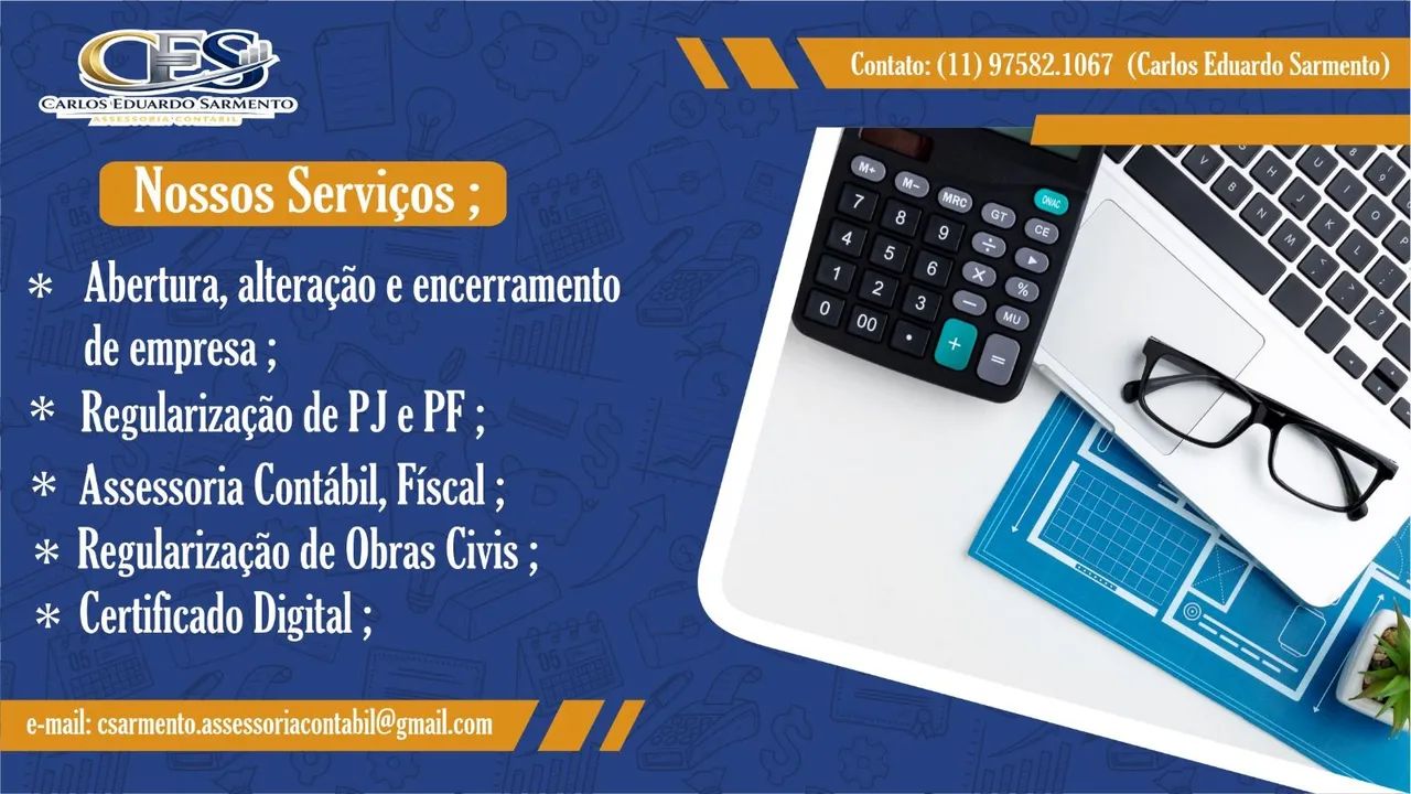 Serviços de Assessoria Contábil, fiscal e paralegal 