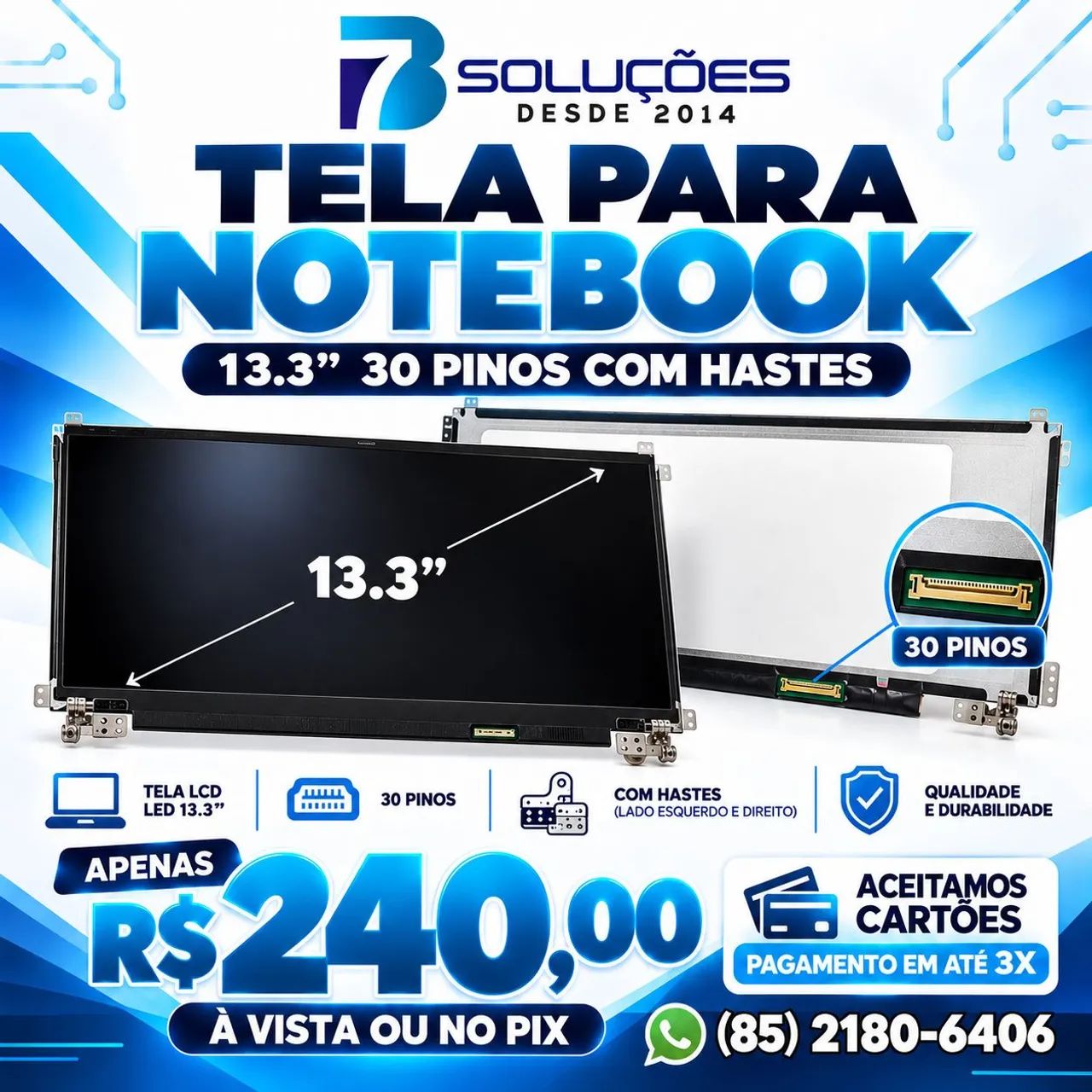 TELAS DE NOTEBOOK NOVAS E SEMINOVAS  - Foto 2