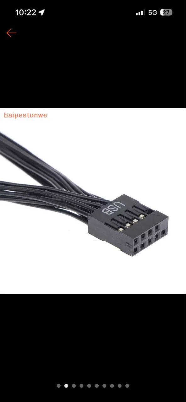 Cabo para placa mãe. Extensão USB 