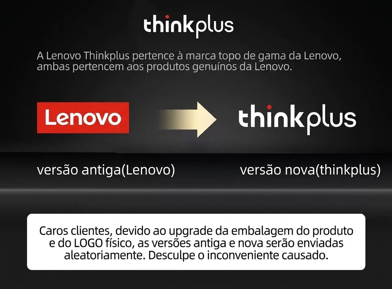 Fone sem fio Lenovo thinkplus LP40 Pro Lacrados  - Foto 5