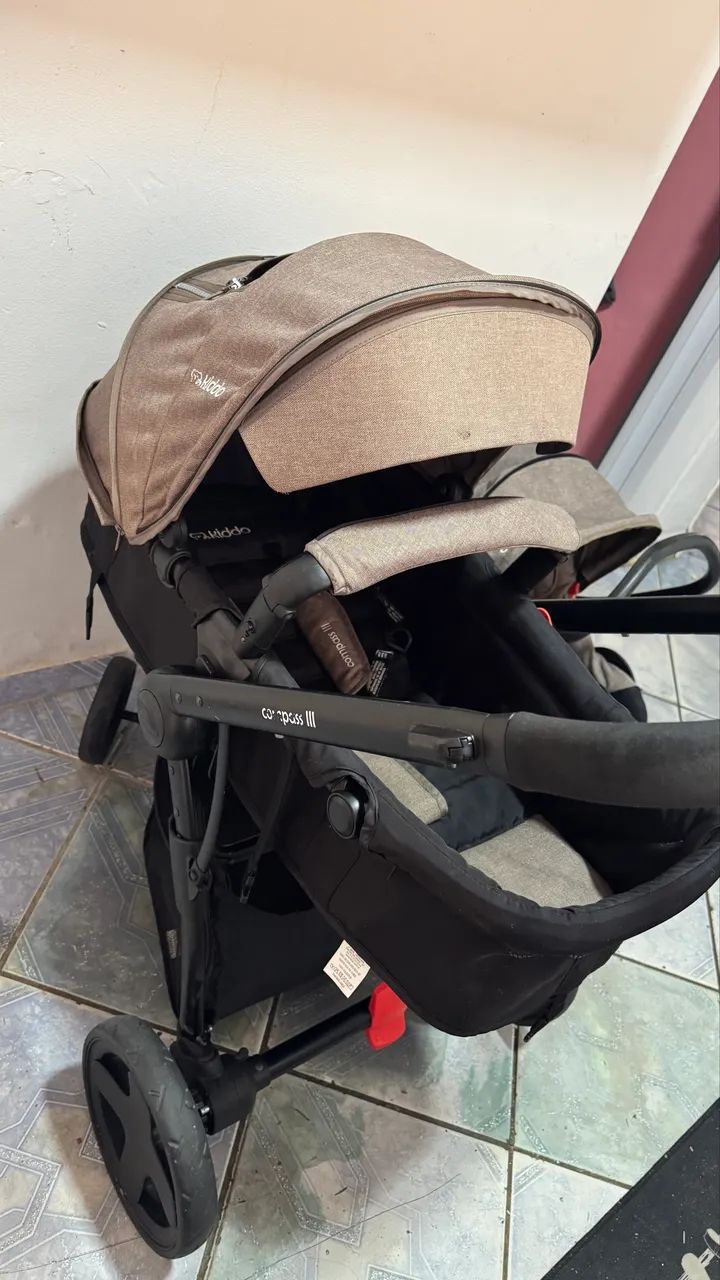 Carrinho Kiddo Moisés com bebê conforto  - Foto 3