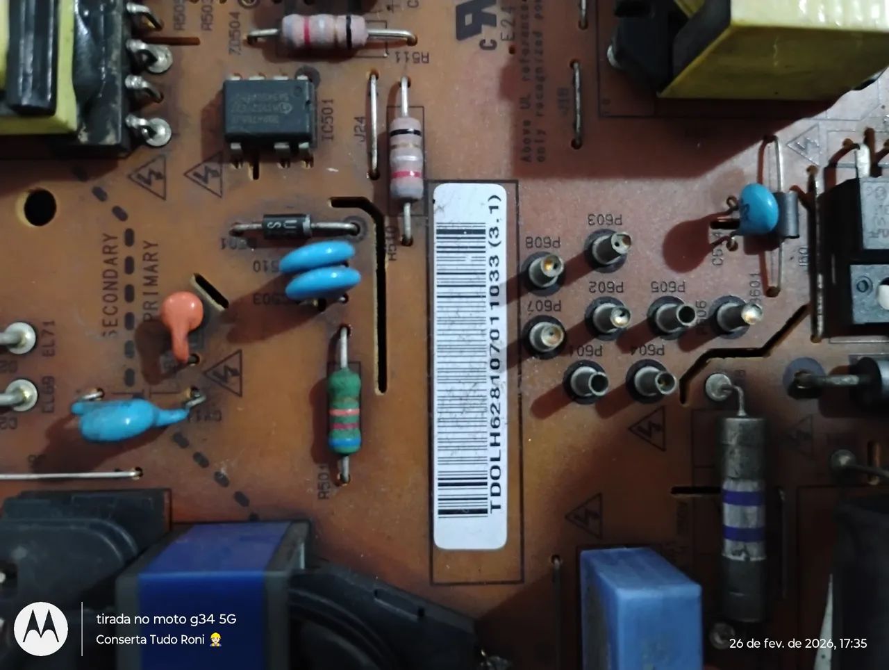 Placa da fonte TV LG 55LA6214 - Foto 3