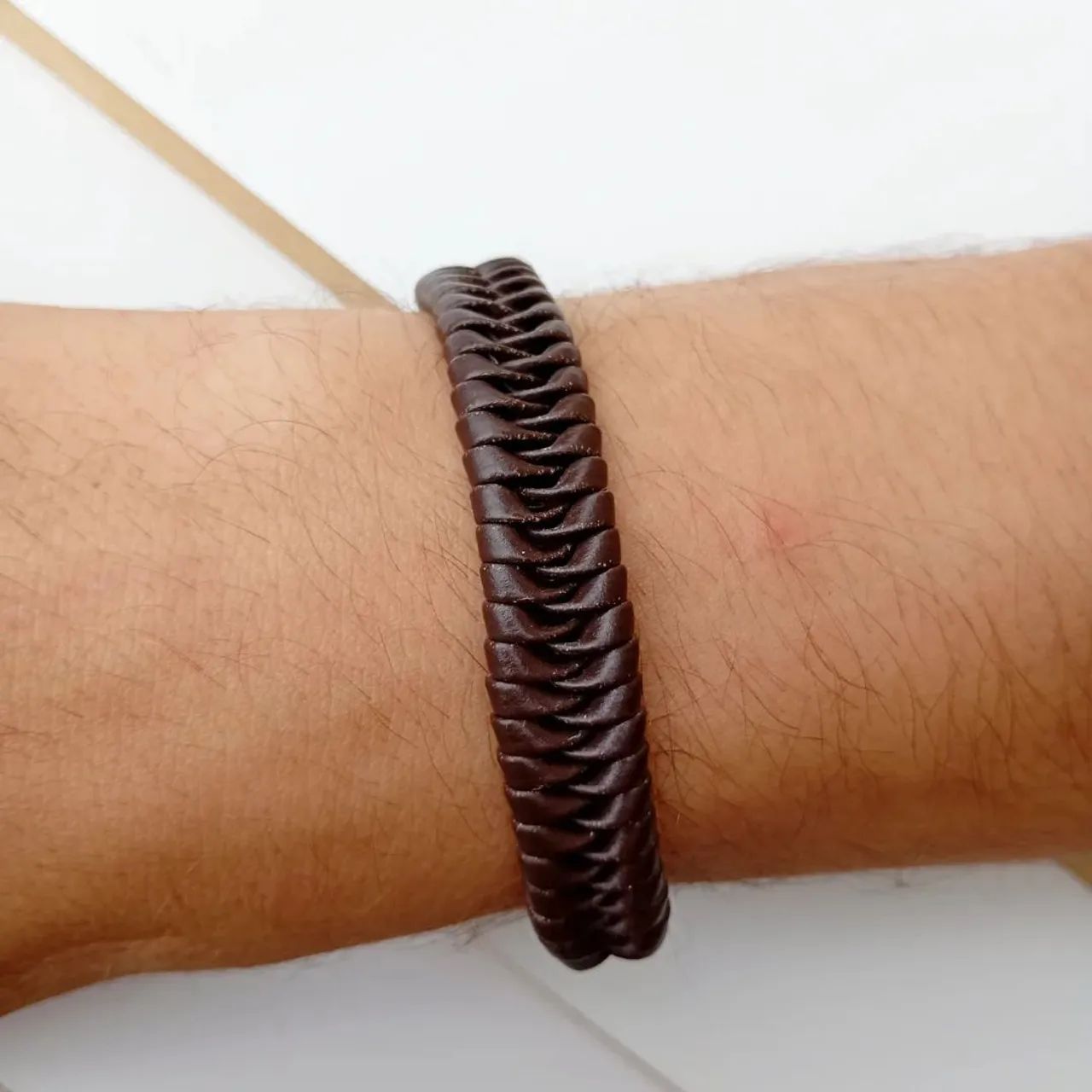 Pulseiras Masculinas Macramê Marrons - Foto 3