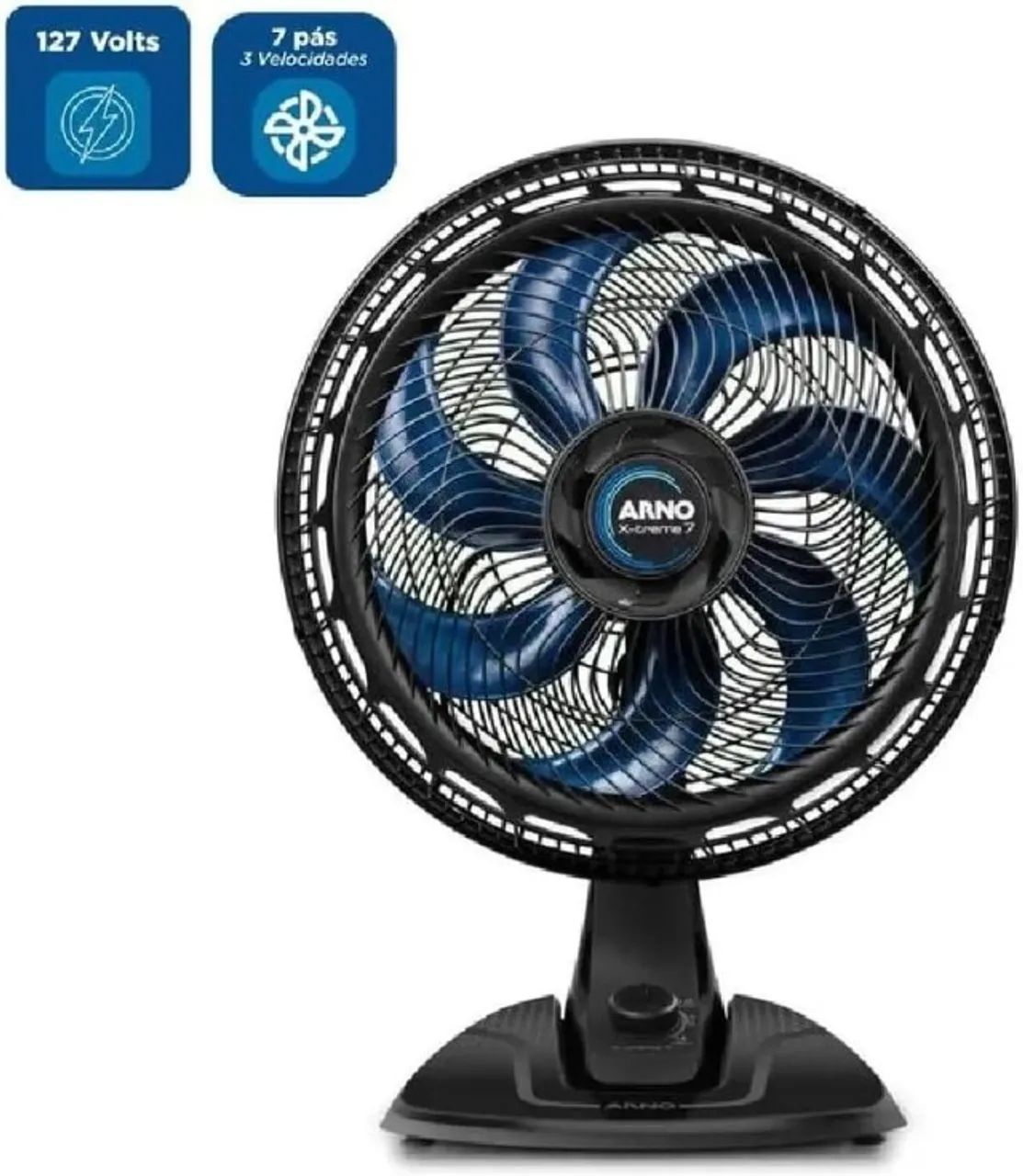 Ventilador de Mesa Arno X-TREME 7 40cm VE70, 150W, 7 Pás, 3 Velocidades ...