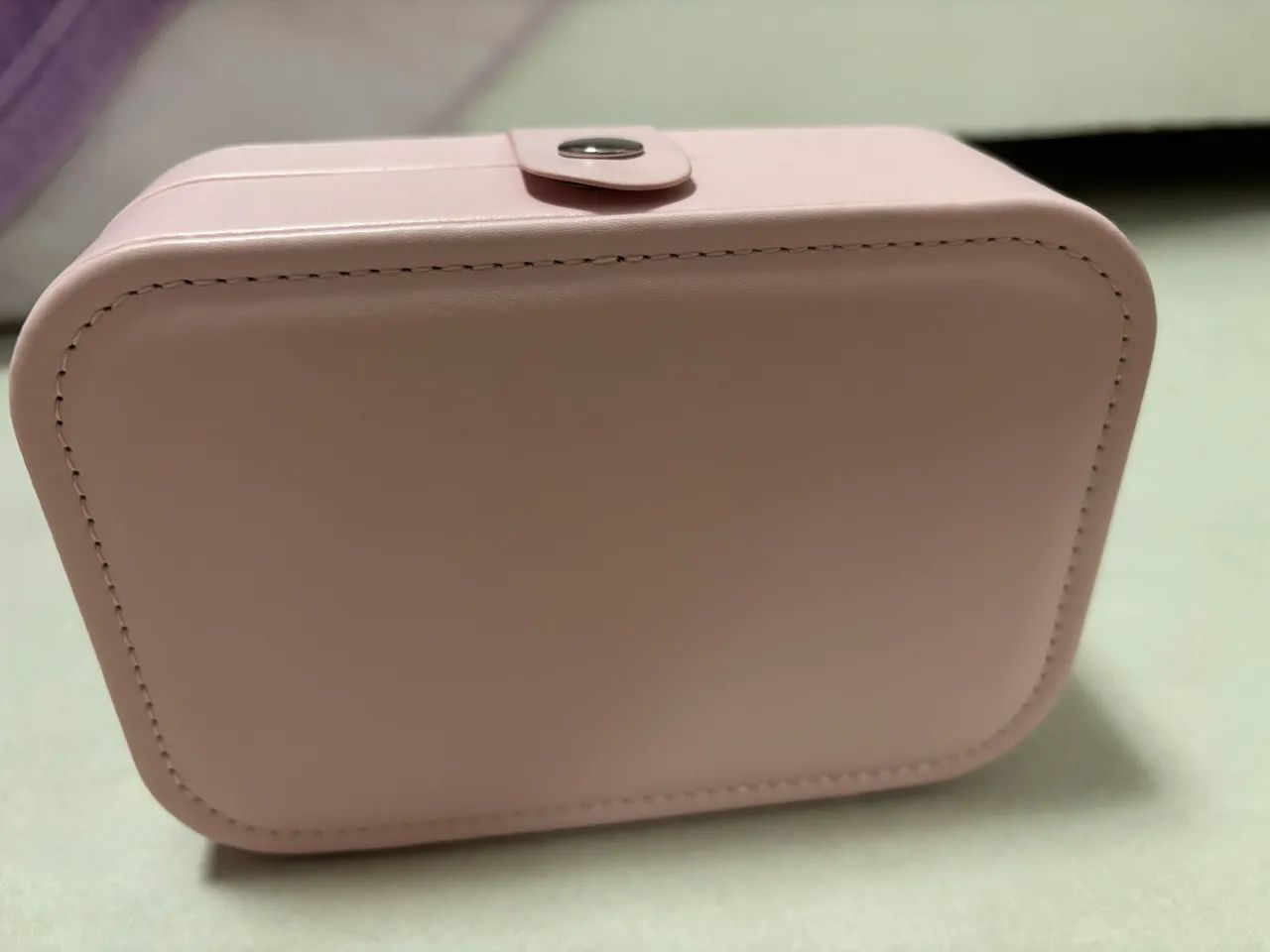 Porta joias couro e veludo rosa  - Foto 2