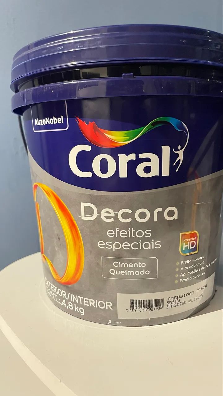 2 Baldes cimento queimado coral 4,8kg - Foto 4