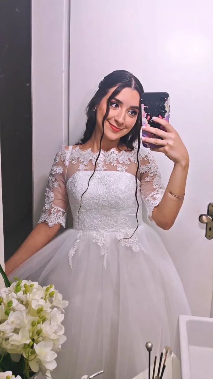 Vestido de Noiva Importado Tamanho 38 | Perfeito Estado | Oportunidade - Foto 3