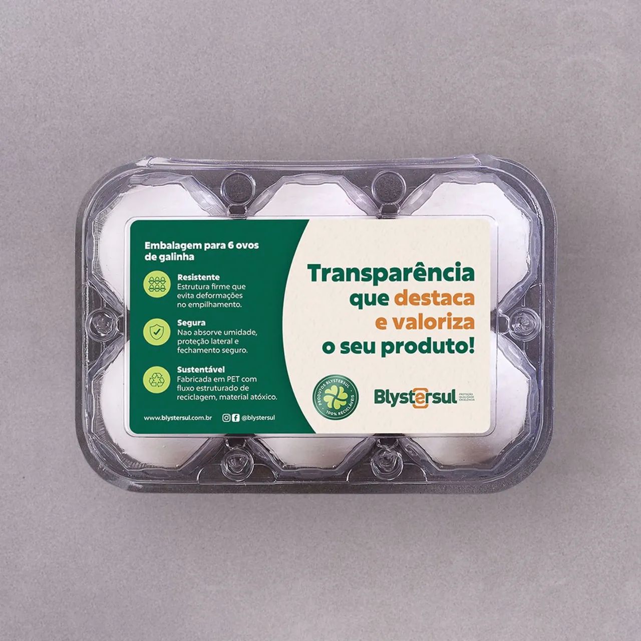 Kit 50 Embalagens transparente para 6 Ovos - Foto 3