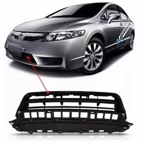 Grade Inferior Preta Parachoque New Civic 2009 2010 2011