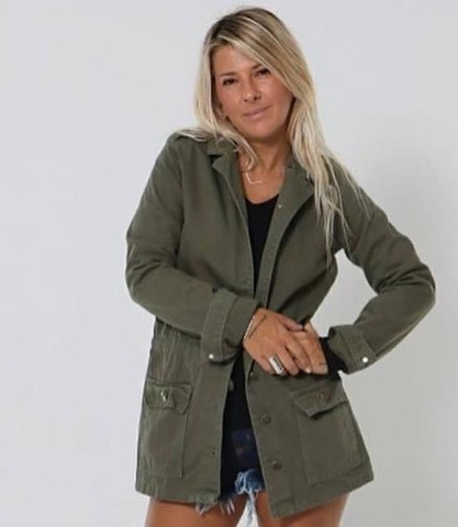 parka verde militar lady rock