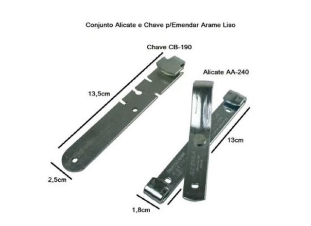 Alicate e chave para emendar arame de cerca e outros - conserto rápido - Foto 2