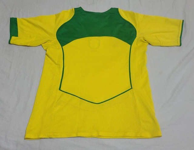 Camisa I Seleção Brasileira Amarela Nike Oficial 2005 S/N G Infantil - Foto 2