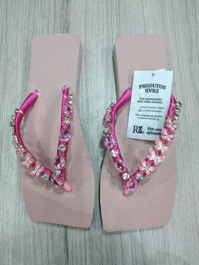 Chinelo Decorados enfeites  - Foto 2