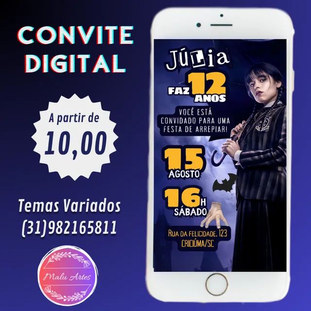 Convite Aniversário Digital - Serviços - João Pinheiro, Belo Horizonte  1243101682