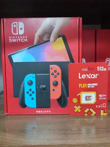 Nintendo Switch Oled - Novo - Desbloqueado - Cartão De 512gb + Jogos