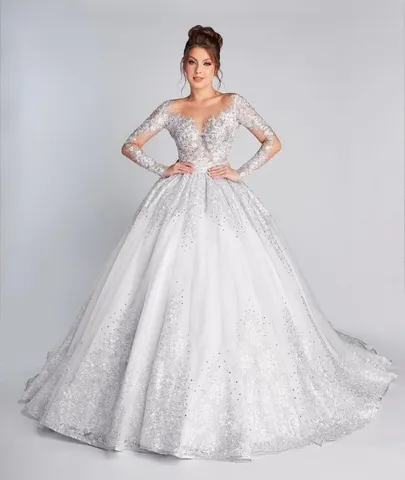 Vestido De Noiva Estilo Princesa Bordado Pérolas Brinde Véu