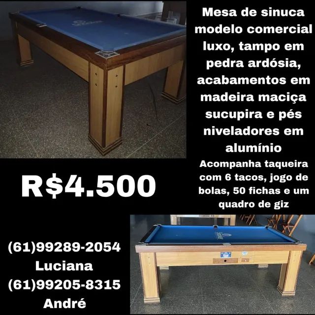 Mesa de Sinuca Comercial Especial Madeirada