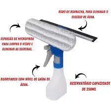 Rodo limpa vidro com esfregão 2 em 1 - Foto 3