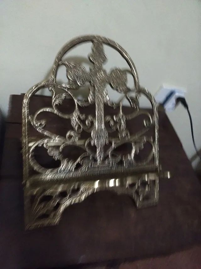 Porta bíblia de bronze 38 cm  - Foto 3