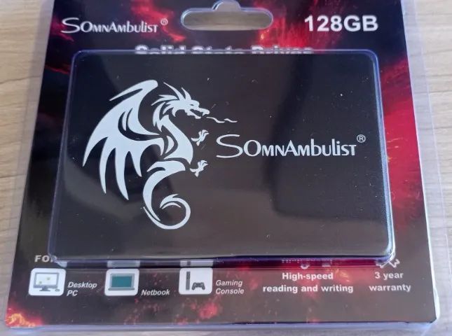 Imperdível - SSD Sata III 128GB Somnambulist Black Dragon - Excelente custo/benefício
