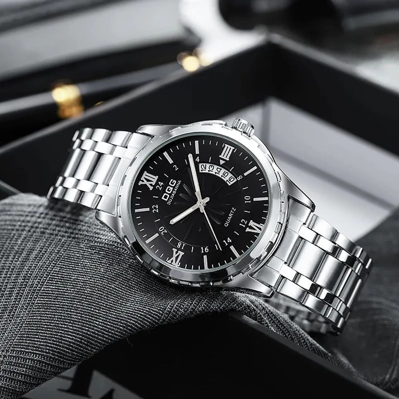 Relógio de Quartzo Masculino: Estilo Clássico e Design Minimalista - Foto 2