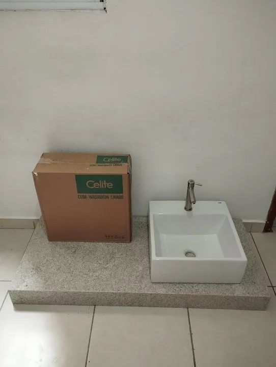 Pia de Granito Cuba Sobrepor Celite 