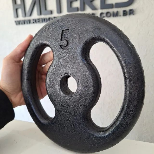 Anilha Academia Ferro 5KG Musculação por R$ 59,95 cada