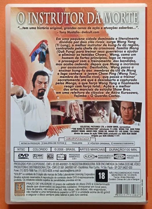 Dvd O Instrutor da Morte (China Vídeo) - Foto 2