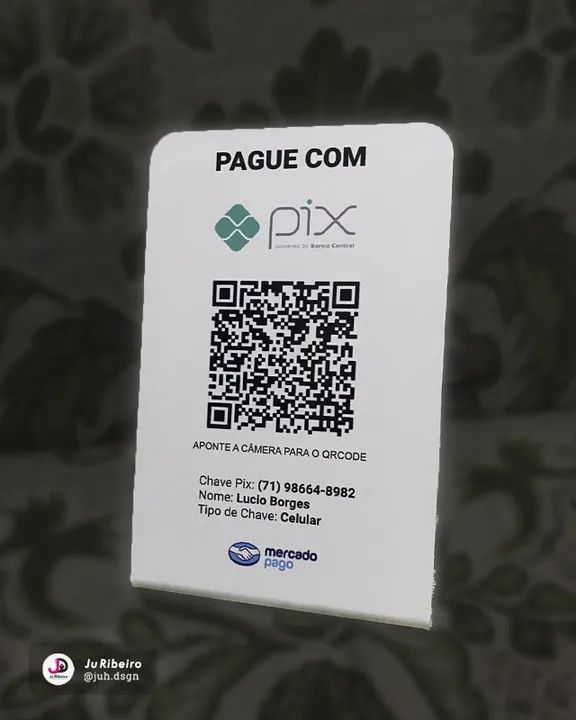  Plaquinha Pix a prova d'água