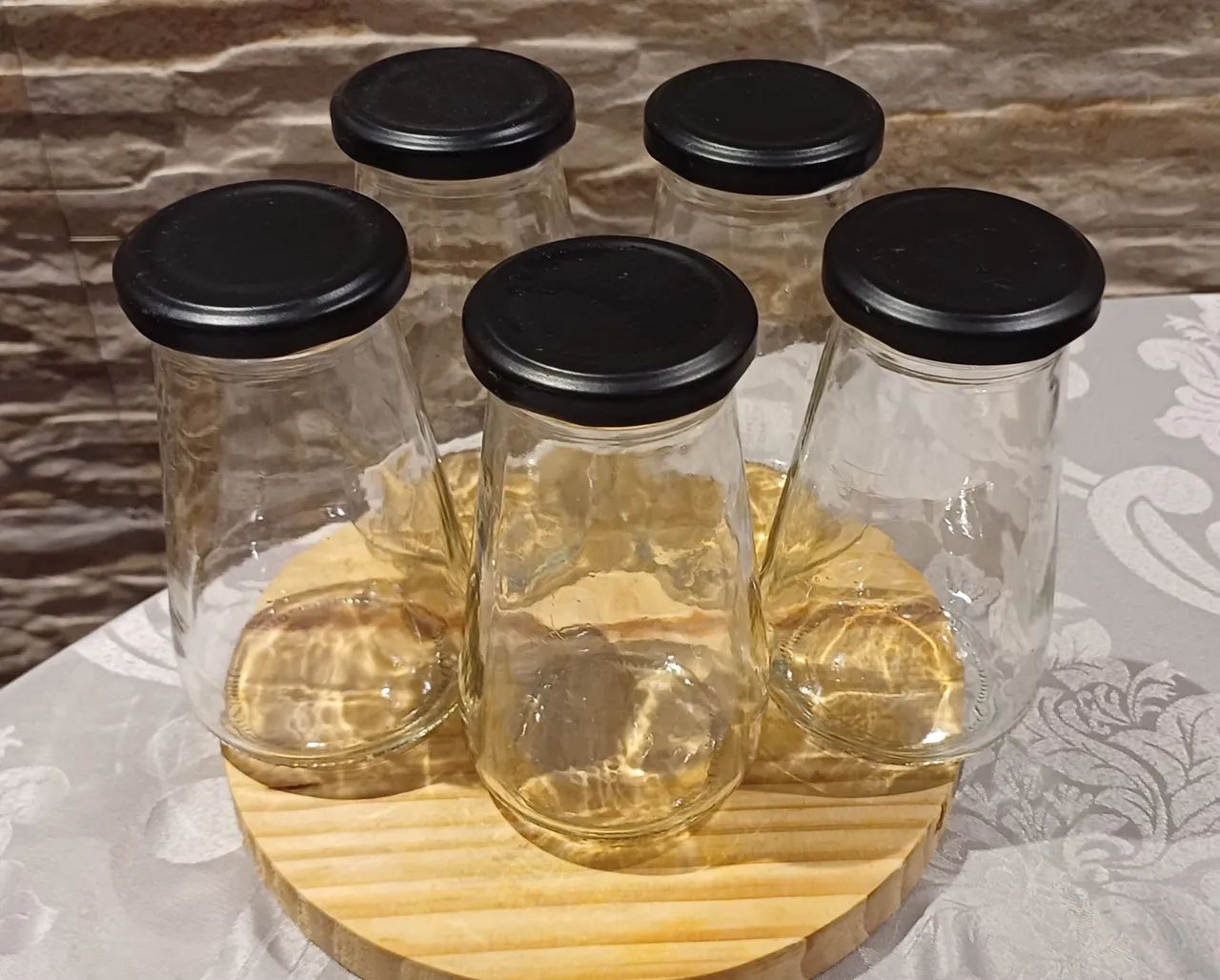 Vendo 5 potes de vidro 