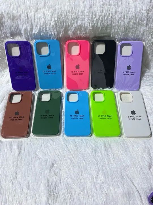 Capas para iPhone 15 Pro Max, câmera aberta - Diversas Cores