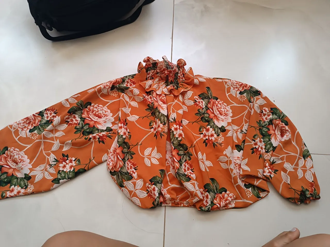 Blusa Floral Laranja
