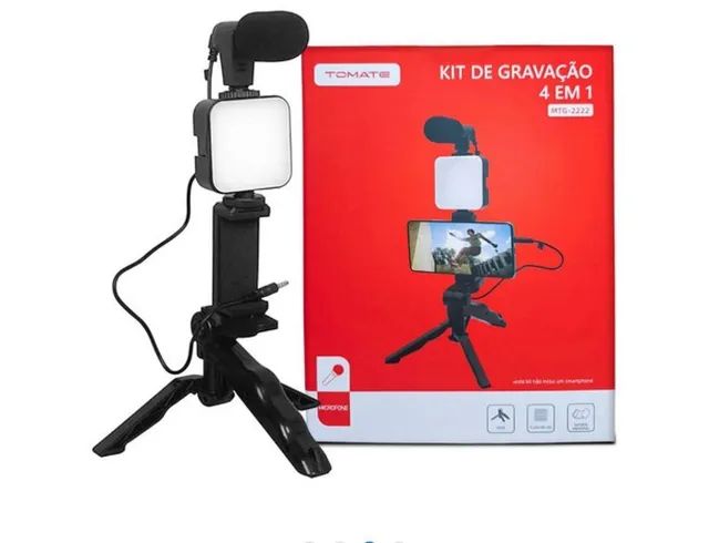 Kit de gravação 4 em 1 Tik Toker YouTuber