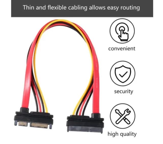 Cabo De Extensao Sata Serial De 7+15 Pinos De Dados  Arduino Automação COD-CP585  - Foto 2