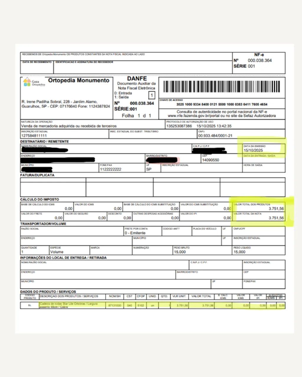 IMPERDÍVEL: Cadeira Ortobras Star Lite (Cobre) - ECONOMIZE R$ 1.851,56! - Foto 2