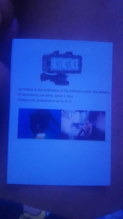 Iluminação LED para Câmera GoPro - 3 Lâmpadas - Novo - Foto 4