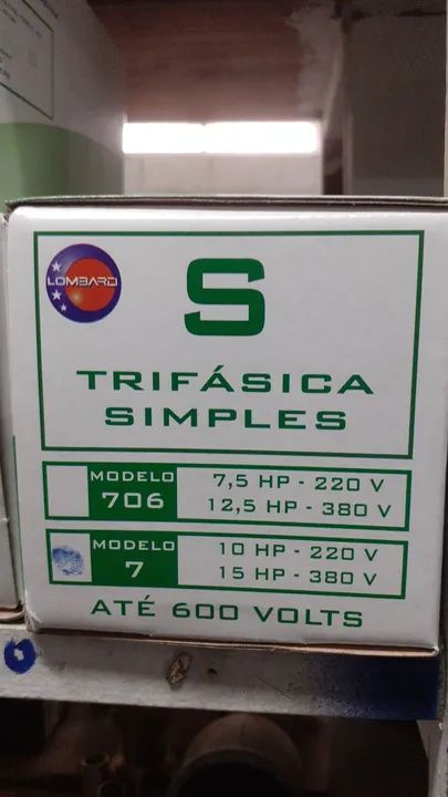Trifásico Simples 7,5 HP até 15 HP. Modelo 706