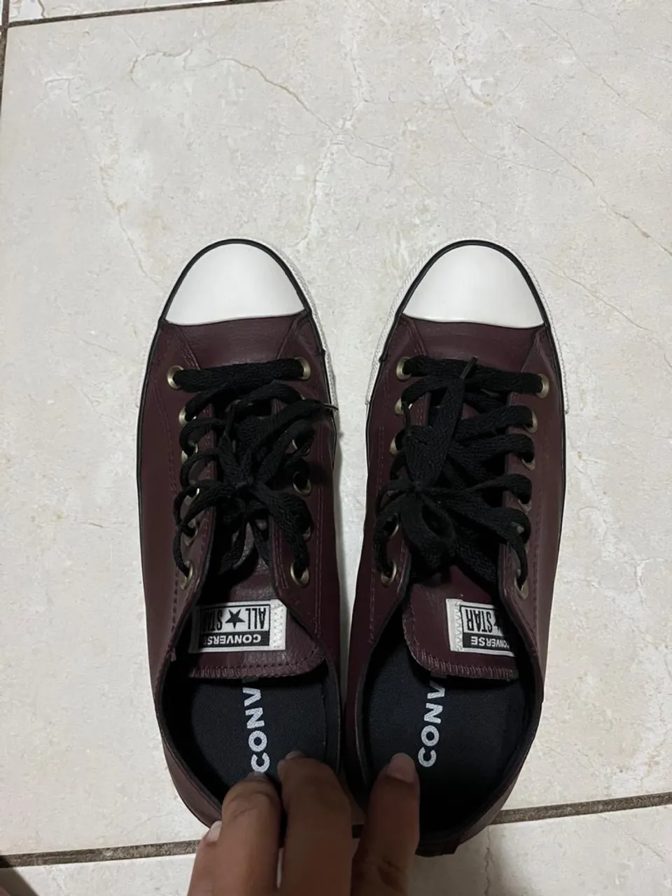 Converse All Star marrom em couro