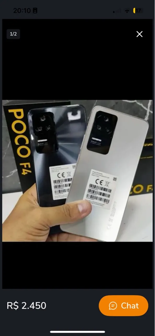 Xiaomi Poco F4 zerado 128gb 5G troco em iphone