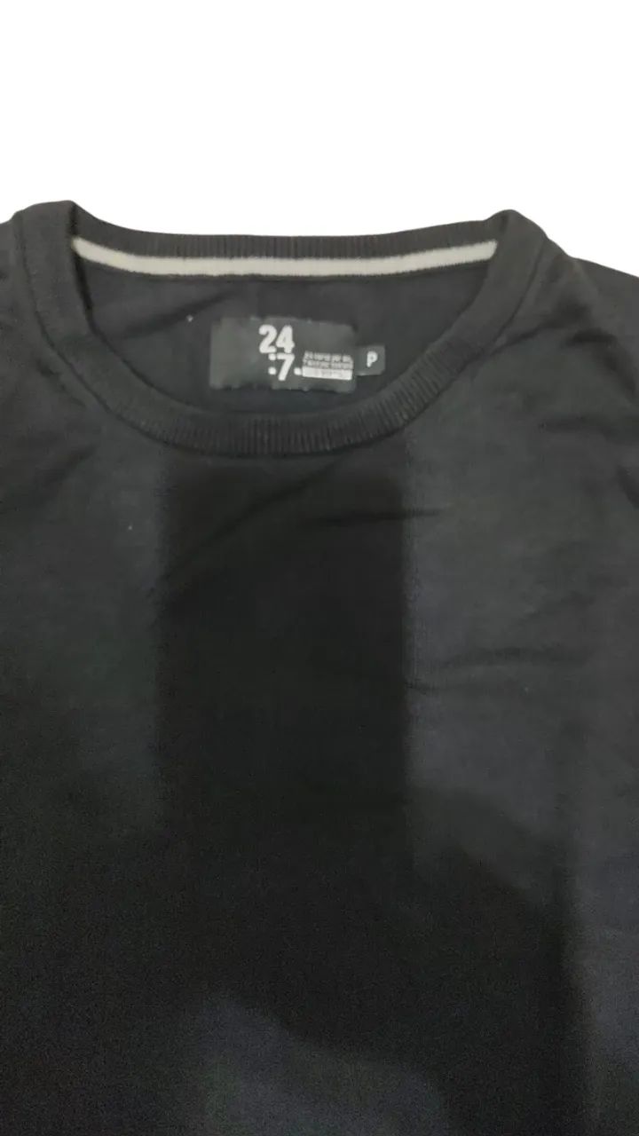 Suéter Luigi Bertolli Masculino Preto Tam. P Usado - Foto 2