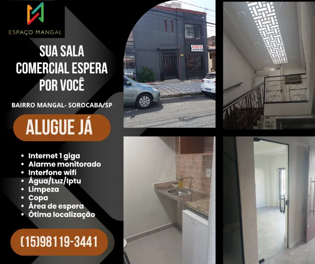 Alugo salas comerciais no melhor ponto do bairro Mangal em Sorocaba/SP