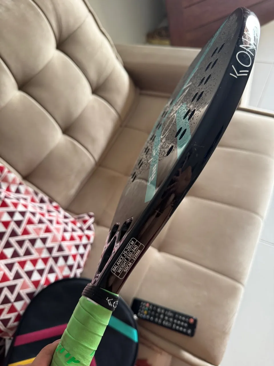 Raquete Beach Tennis Kona K Doze Profissional Carbono 12k Cor Azul