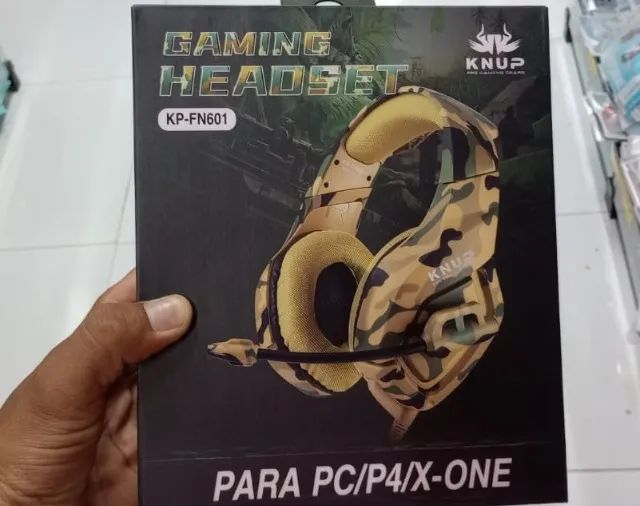 Headset Gamer Camuflado Super Bass Pc/Ps3/Ps4/Xbox One Kp-FN601