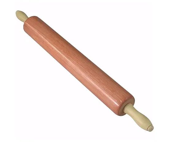 Rolo De Massas Giratório Em Madeira Maciça com 50x7Cm