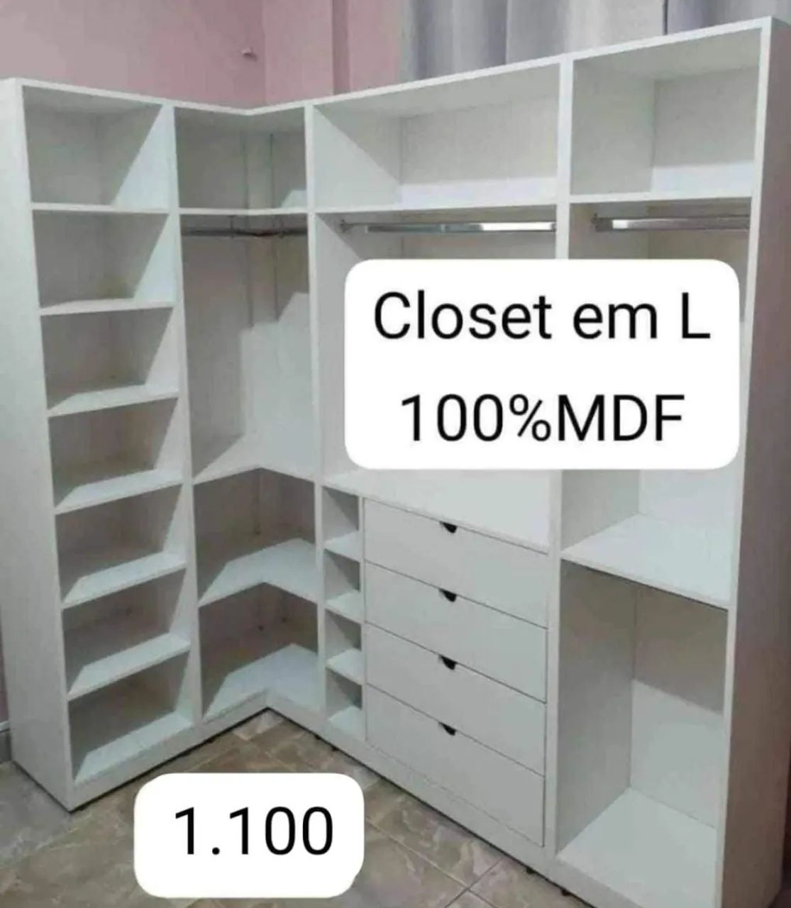 Closet em L modelos diversos 