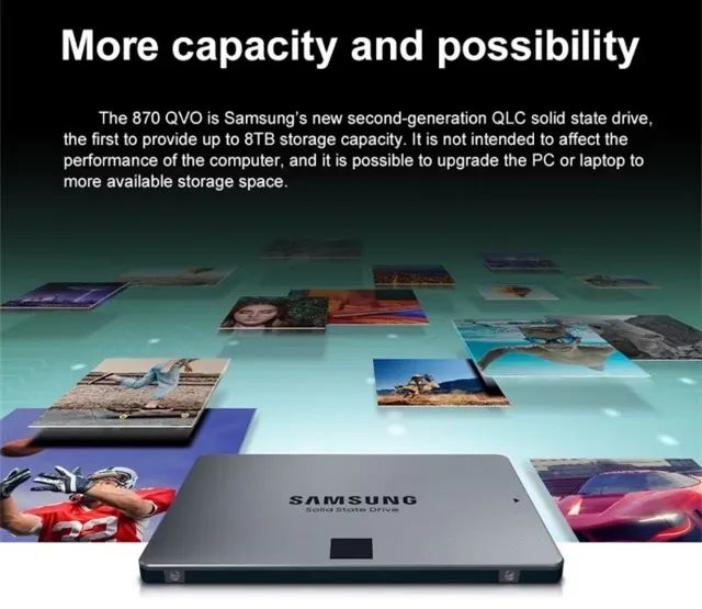 ssd sata samsung 4 TB 870 QVO 2.5 upgrade macbook pc notebook imac qual eficiência máquina - Foto 6