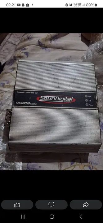 Amplificador SoundDigital SD3000.1D Evolution 1 Canal 3000W RMS