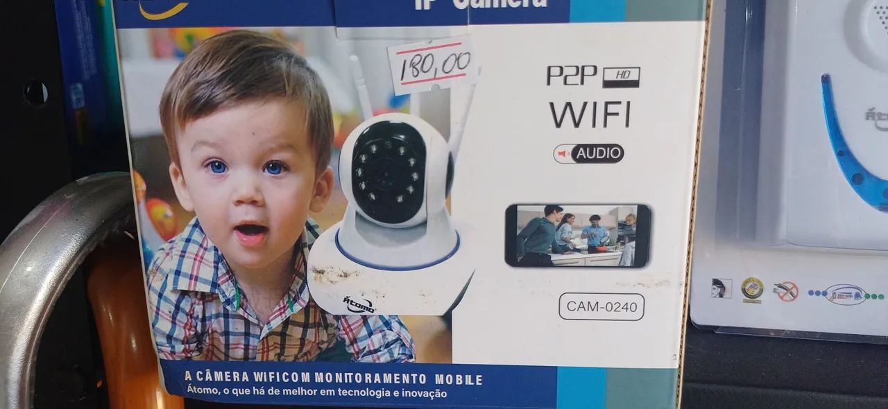 Câmera Wifi com Monitoramento Mobile - Atom