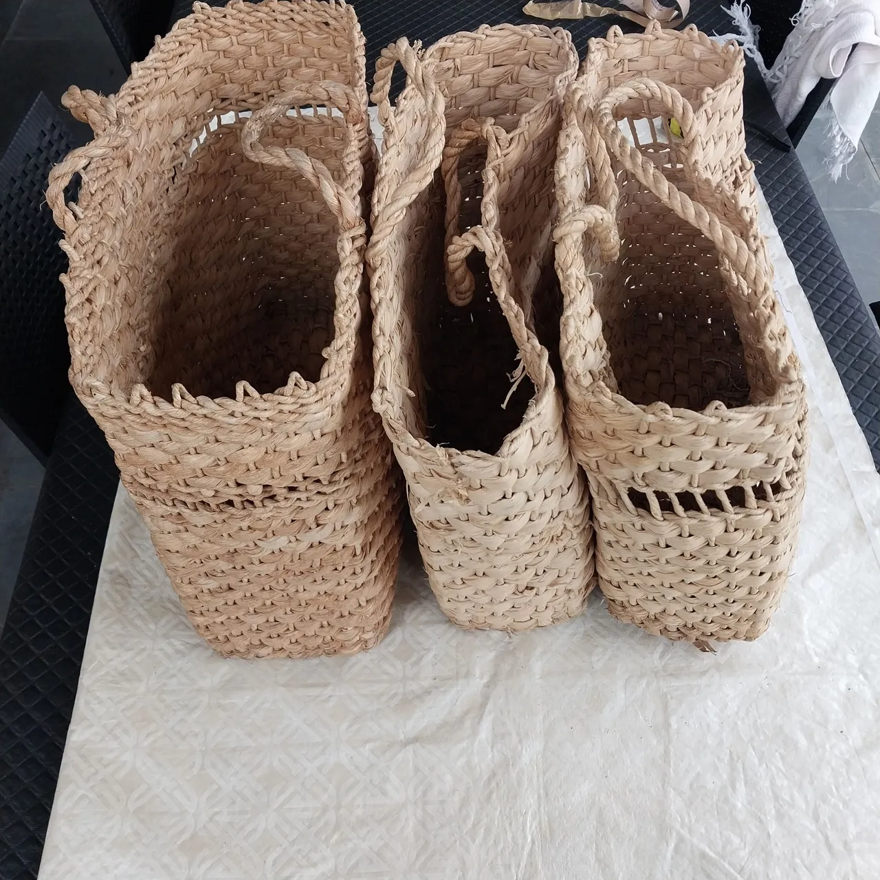 Bolsas de palha artesanais - Lindas e espaçosas!